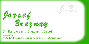 jozsef breznay business card